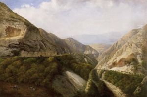 Mountain Landscape by Karoly Telepy