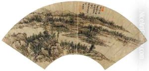Water Village, in the Style of Huang Gongwang (1269-1354) by Wang Yuanqi