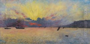La Mer A Sainte-adresse, Soleil Couchant by Siebe Johannes ten Cate