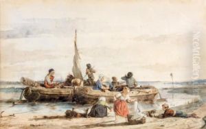 Groupe De Personnages En Barque Et Sur Les Bords by Herman Frederik Carel ten Kate