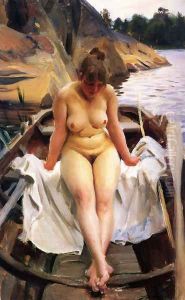 I Werners Eka (In Werner's Rowing Boat) by Anders Zorn
