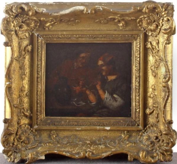 Figures Smoking In A Tavern Interior - view 1