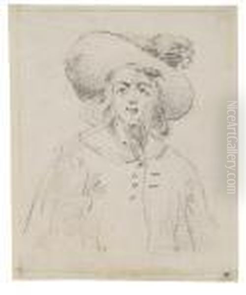 Study Of An Elegant Young Man In A Hat - view 1