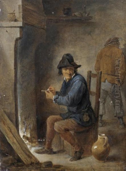 A Peasant Smoking In An Inn - view 1