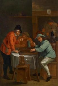 Two Tavern Scenes by David The Younger Teniers