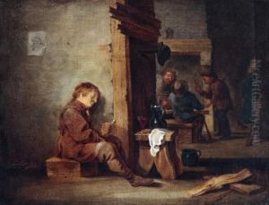 Interior Of A Tavern With Figures by David The Younger Teniers