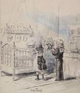Enfants Pres Du Berceau