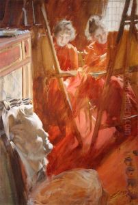 Les Demoiselles Schwartz by Anders Zorn