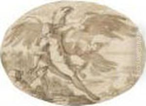 The Rape Of Ganymede by Pietro Testa