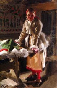 Morakulla I Vinterdrakt by Anders Zorn