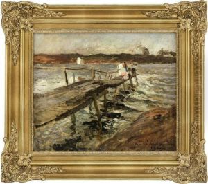 Brygge Ved Filtvedt by Fritz Thaulow