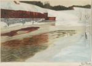 Paysage D'hiver, Norvege by Fritz Thaulow