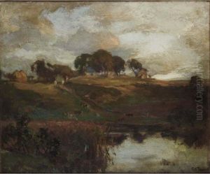 A Pond In Autumn by Fritz Thaulow