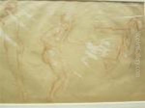 Studies Of Female Nudes by Charles James Theriat