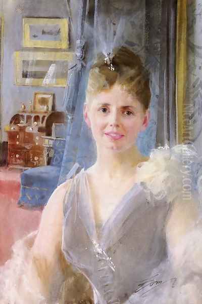 Portrait Of Edith Palgrave Edward In Her London Residence - view 1