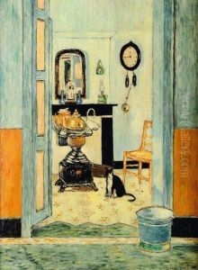 Interieur Au Poele De Louvainet Au Chat by Louis Thevenet