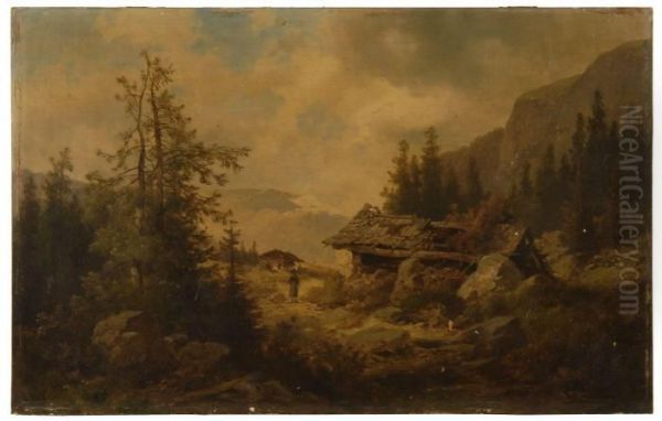 Derelict Mountain Cabin. - view 1