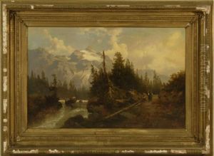 Alpine Landscape by Josef Thoma