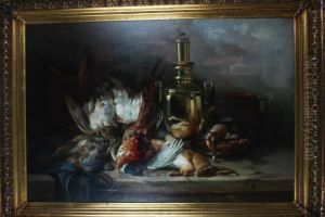 Jagdliches Stillleben Mit Samowar