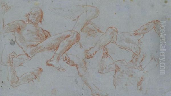 Figure Studies For The Fresco 
Ceiling Over The Neumann Staircase In The Residenz, Wurzburg - view 1