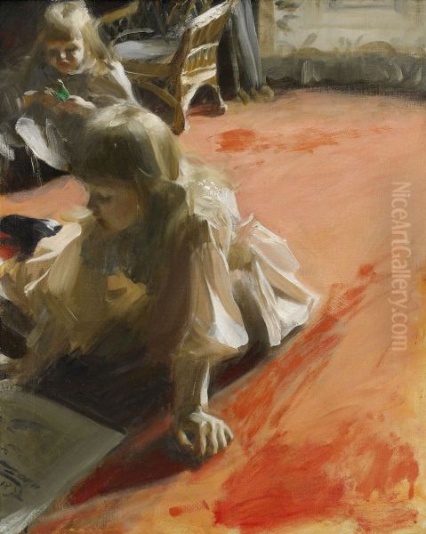 A Portrait Of The Daughters Of Ramon Subercasseaux - view 1