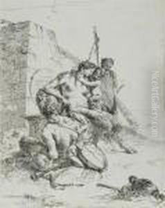 Le Satyre Vu De Dos Et Sa Famille