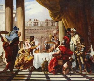 Banket Van Cleopatra by Giovanni Battista Tiepolo