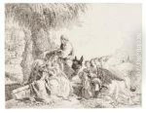 Riposo Nella Fuga In Egitto by Giovanni Domenico Tiepolo