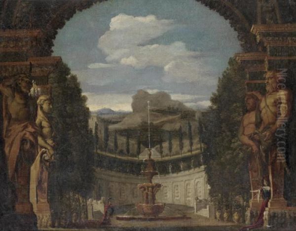 Julius Caesar And Cleopatra In The Garden Of An Egyptian Palace - view 1