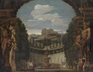 Julius Caesar And Cleopatra In The Garden Of An Egyptian Palace