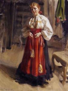 Girl in an Orsa Costume by Anders Zorn