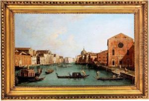 A Velencei Canale Grande Felso Szakasza A Santa Croce A Velencei Canale Grande Felso Szakasza A Santa Croce