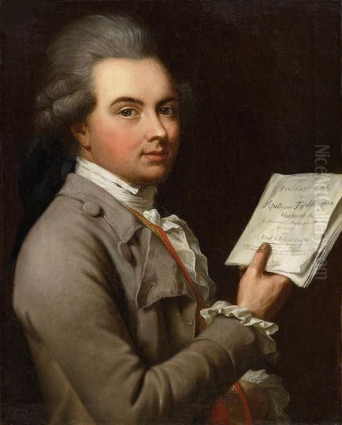 Portrait Of Ernst Christoph
Dreßler With The Manuscript Of A Spring Song, On The Occasion Of The
Marriage Of David August Von Apell To Wilhelmine Caroline Amalie
Tischbein In 1778 - view 1