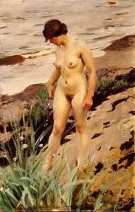 Nude by the Shore 1914 by Anders Zorn