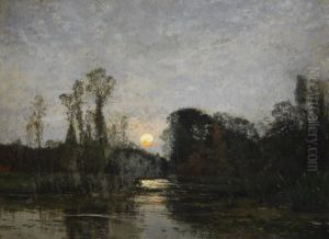 Landskap I Aftonskymning by Oscar Emil Torna