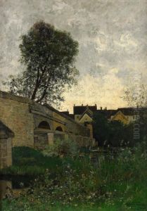 Stadsbild Fran Grez-sur-loing by Oscar Emil Torna