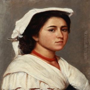 An Italian Girl With A Red Scarf