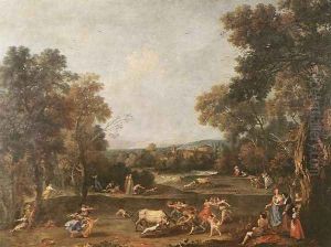 Bull-Hunting c. 1736 by Francesco Zuccarelli