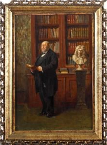 Gentleman In The Library by Alfred Holst Tourrier