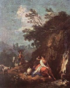 Landscape with a Rider by Francesco Zuccarelli