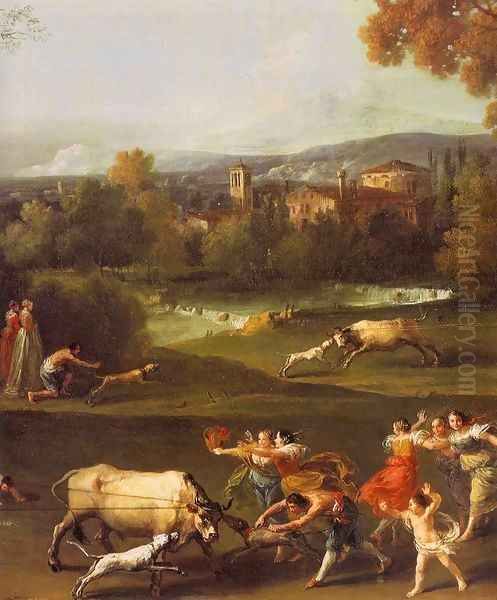 Bull-Hunting (detail) - view 1