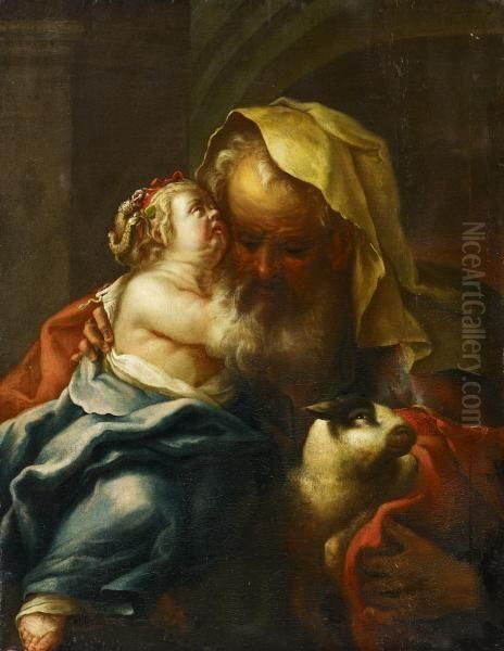 Joseph With Christ Child And Lamb - view 1