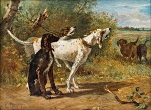 Jagdhunde by Constant Troyon