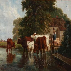 Watering The Cows by Constant Troyon