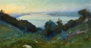 View Of The Dnieper River by Iwan Trusz