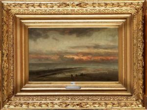 Bord De Mer Au Coucher Du Soleil by Theodore Tscharner