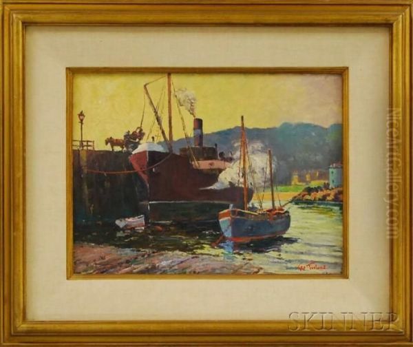 Freighter In Port - view 1