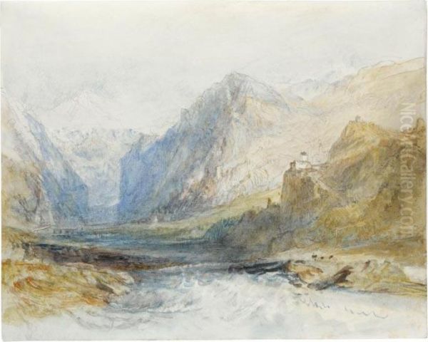The Domleschg Valley, Looking North To The Gorge At Rothenbrunnen - view 1
