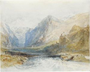 The Domleschg Valley, Looking North To The Gorge At Rothenbrunnen