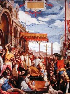 Frederick Barbarossa (c.1123-90) Pays Public Homage to Pope Alexander III (1105-81) in March 1177 by Federico Zuccaro